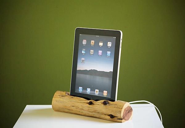 Wooden iPad Docking Station