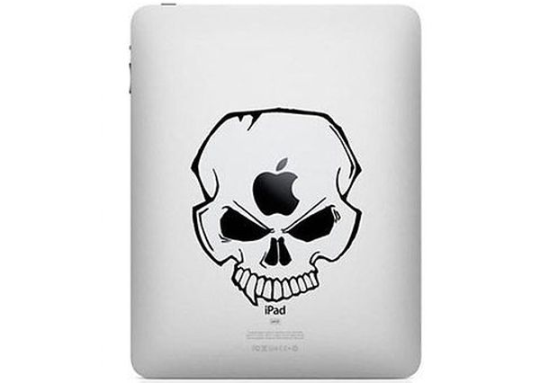 Envy skull iPad sticker