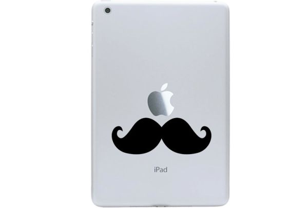 Moustache iPad sticker