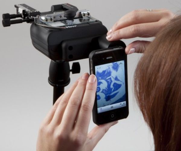 iPhone 4 microscope adapter